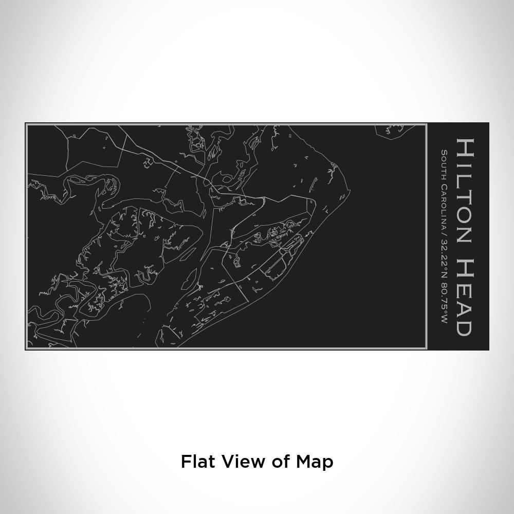 Hilton Head - South Carolina Map Insulated Bottle in Matte Black