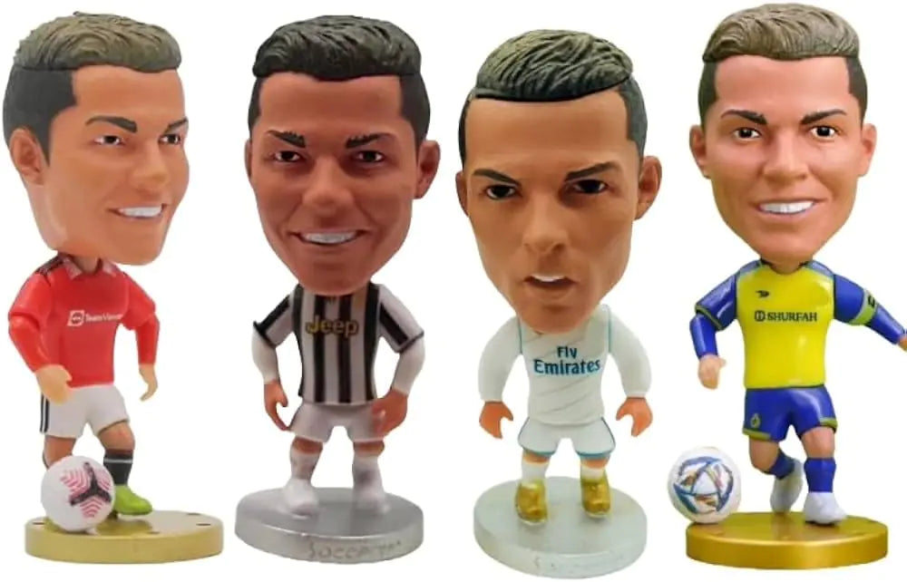 Soccer Figures #7 (4-Pack) Figurine/Doll Through The Years Gift for Office