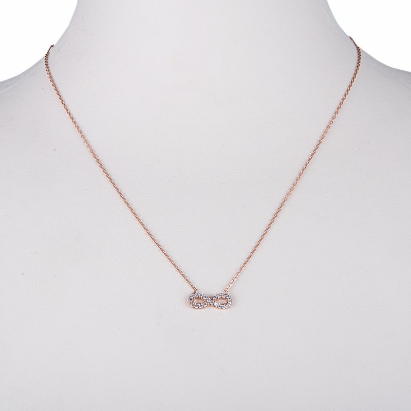 Dainty Mini Infinity Necklace Pendant in Silver