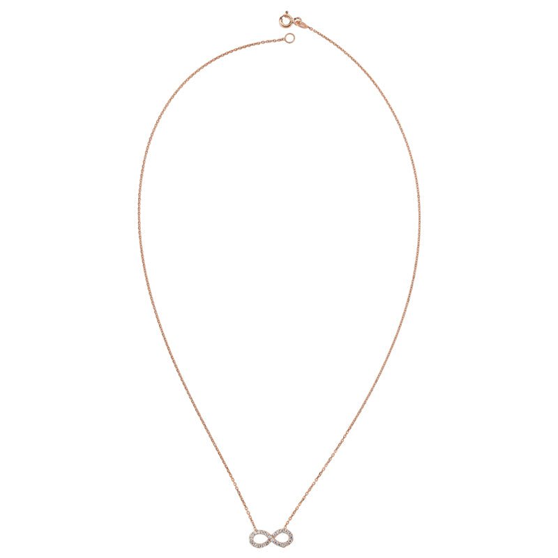 Dainty Mini Infinity Necklace Pendant in Silver