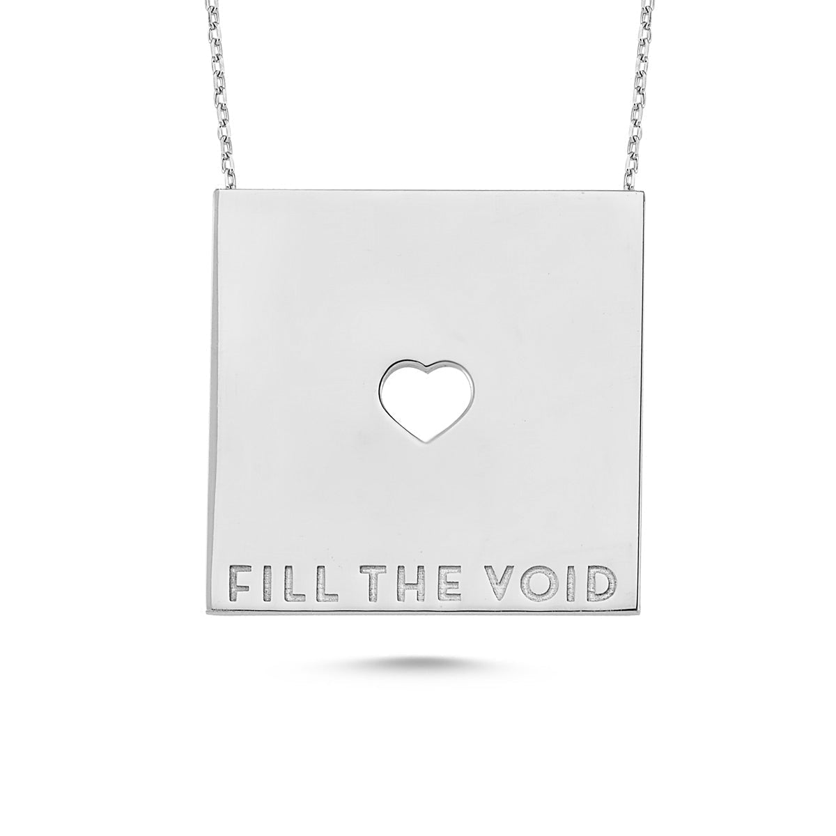 Instagram Silver Square Necklace Pendant