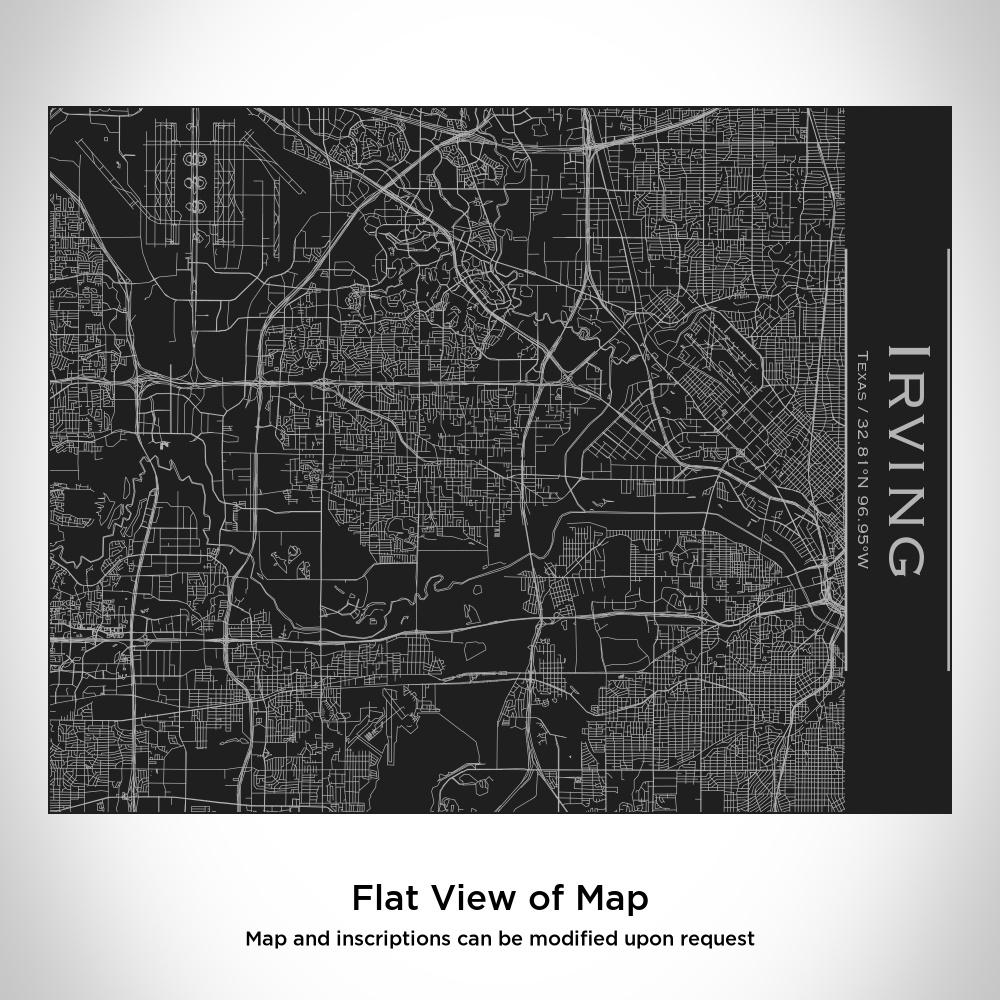 Irving - Texas Map Bottle with Bamboo Top in Matte Black