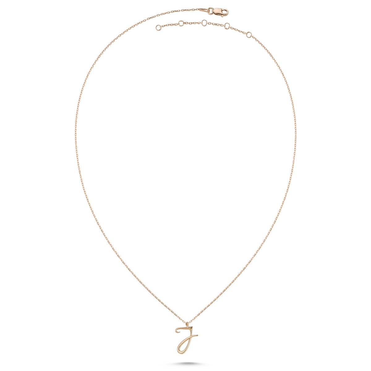 J Letter Mini Initial Silver Necklace