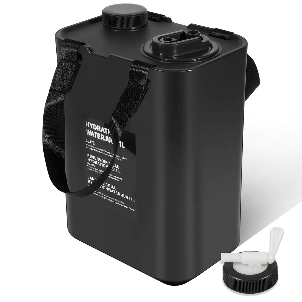 Ussuray 3 Gallon/11L Portable Water Container Water Jugs Water Tank BPA Food Grade Hydration Water Storage Container Fits for Camping Outdoor Hiking and Travel etc