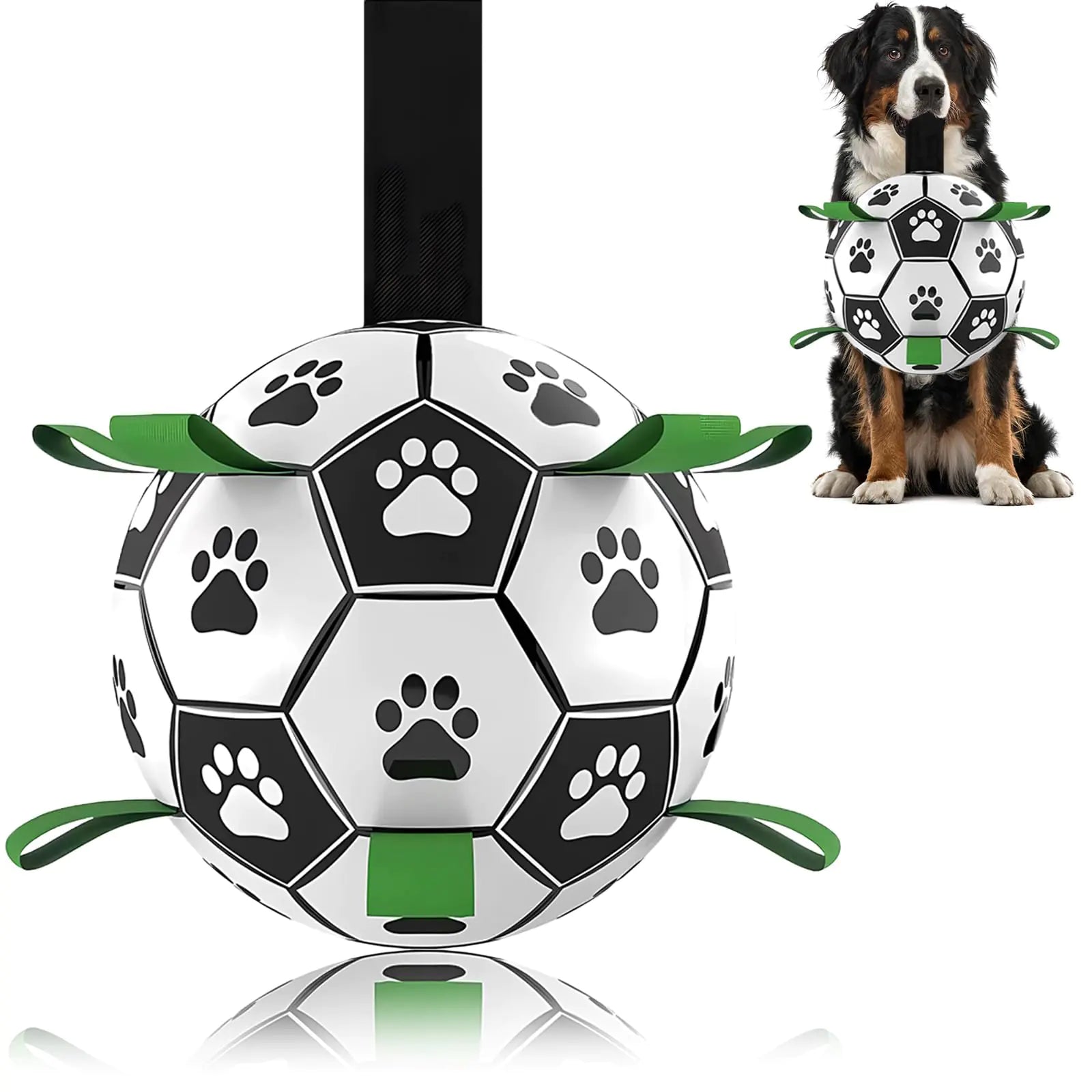Domchan Dog Ropes Soccer Balls Toy Interactive Dog Toys for Tug of War Puppy Birthday Gifts Dog Tug Toy Dog Water Toy Durable Dog Balls for Small and Medium Dogs （6 INCH） A-Green
