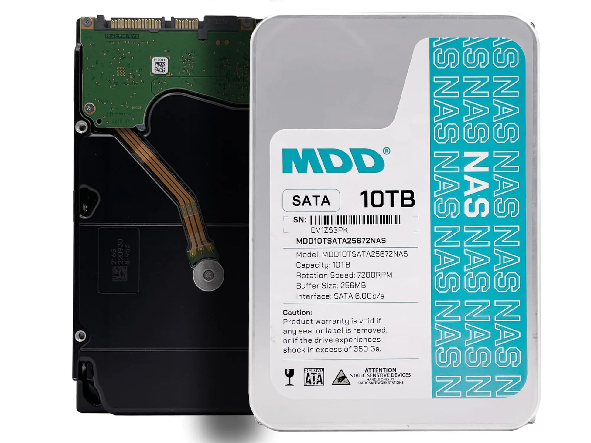 MDD MAXDIGITALDATA MDD (MDD10TSATA25672NAS) 10TB 7200RPM 256MB Cache SATA 6.0Gb/s 3.5inch Internal NAS Hard Drive (Renewed)