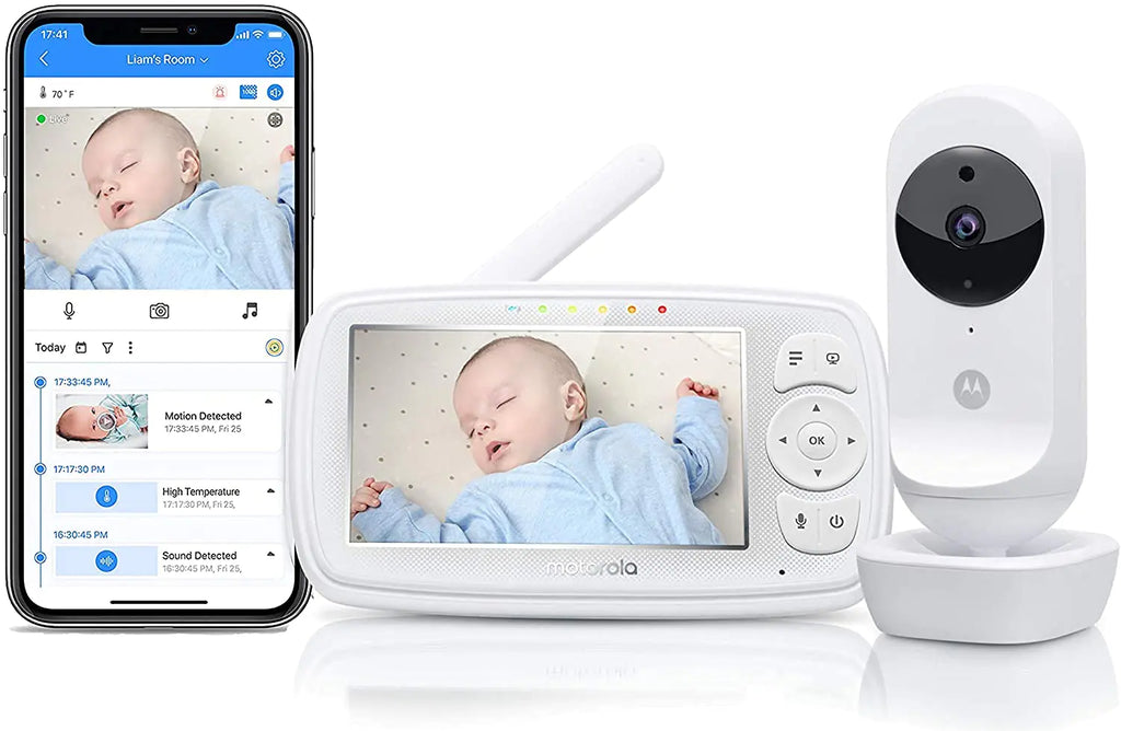Motorola Ease44CONNECT Wi-Fi Video Baby Monitor with 4.3" HD Color Screen (New Baby Monitor)