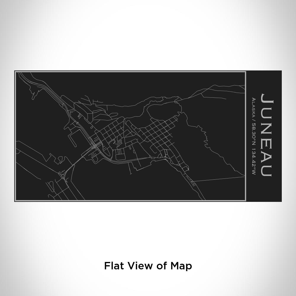 Juneau - Alaska Map Insulated Bottle in Matte Black