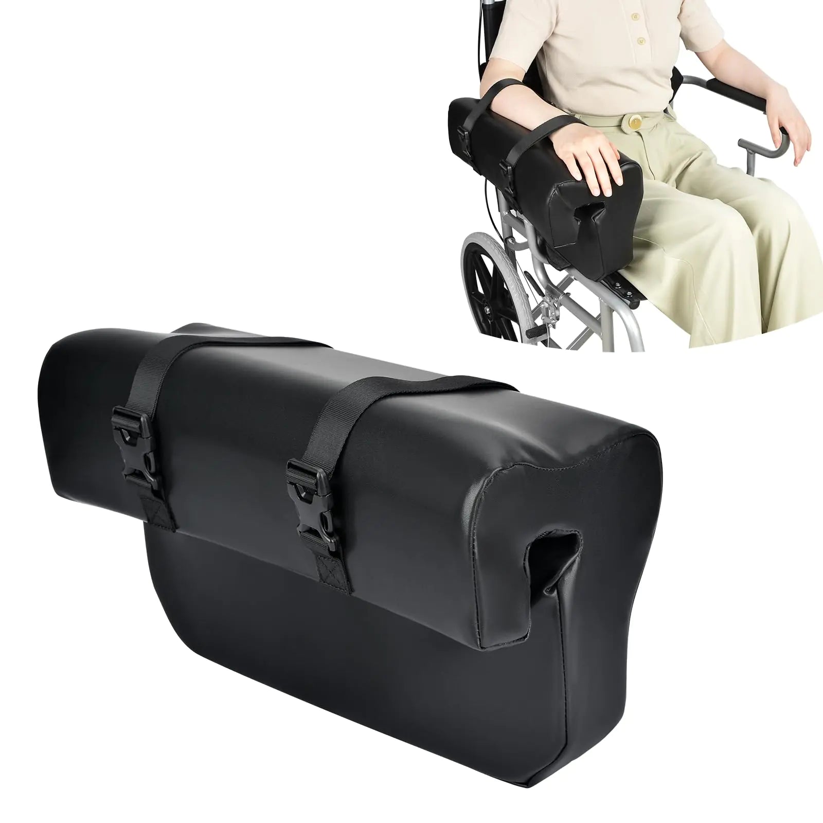 iGuerburn 16L Lateral Support for Wheelchair Armrest Pads Cushions Arm Trough for Wheelchair Right/Left Side Arm Rest Support Adjust Leaning Posture for Seniors Stroke Patient Essentials Gifts