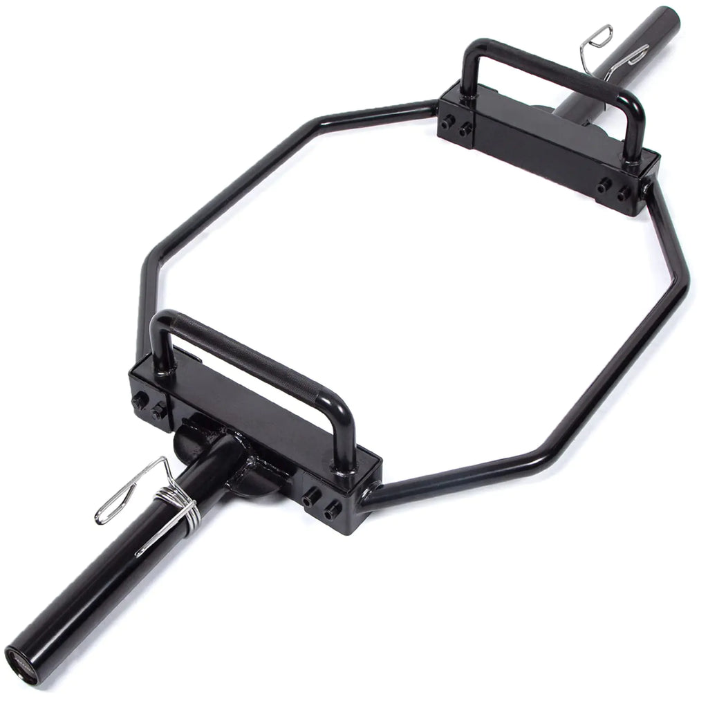 RitFit Hex Bar Trap Bar for 2-inch Olympic Weight Lifting 56" Deadlift Bar with Knurled Handles Solid Steel with E-Coat for Squats Shrugs 800Lbs Weight Capacity Black