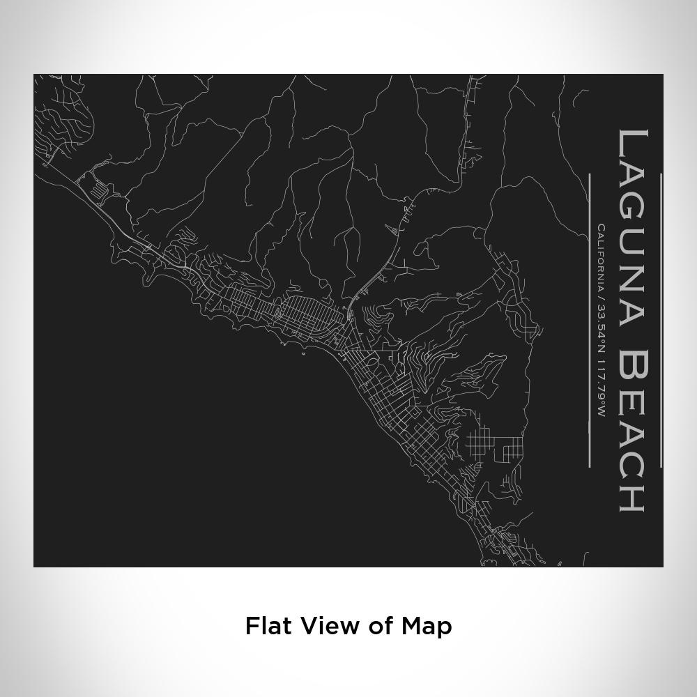 Laguna Beach - California Map Bottle with Bamboo Top in Matte Black