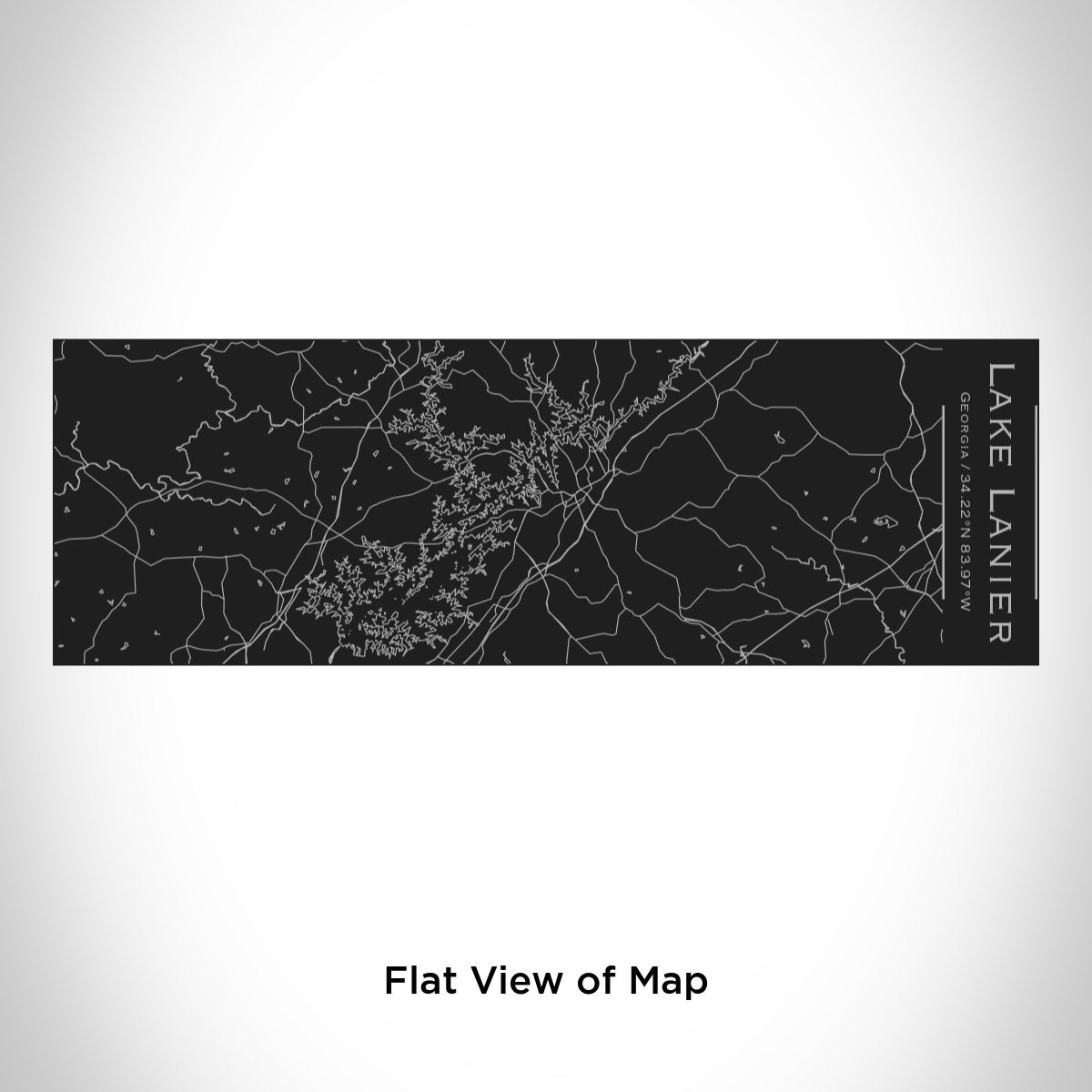 Lake Lanier - Georgia Map Insulated Cup in Matte Black