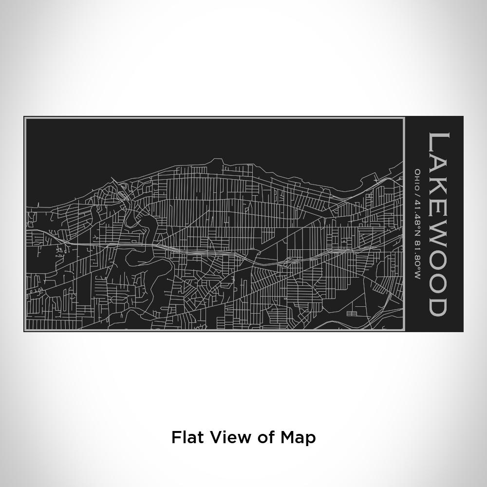 Lakewood - Ohio Map Insulated Bottle in Matte Black