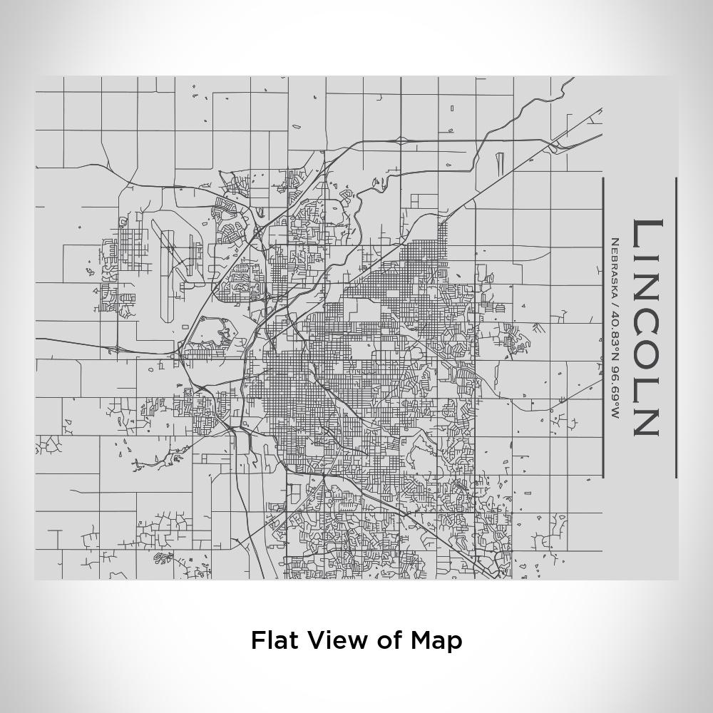Lincoln - Nebraska Map Bottle with Bamboo Top