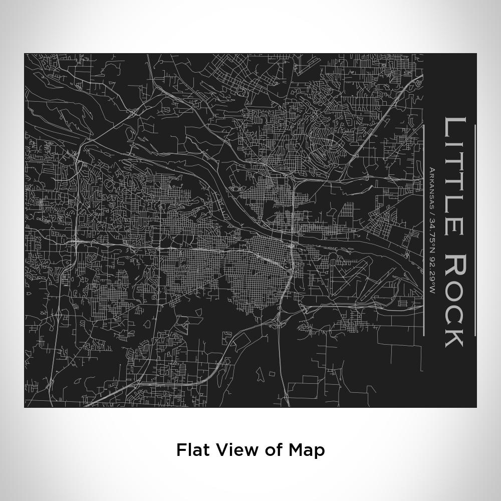 Little Rock - Arkansas Map Bottle with Bamboo Top in Matte Black