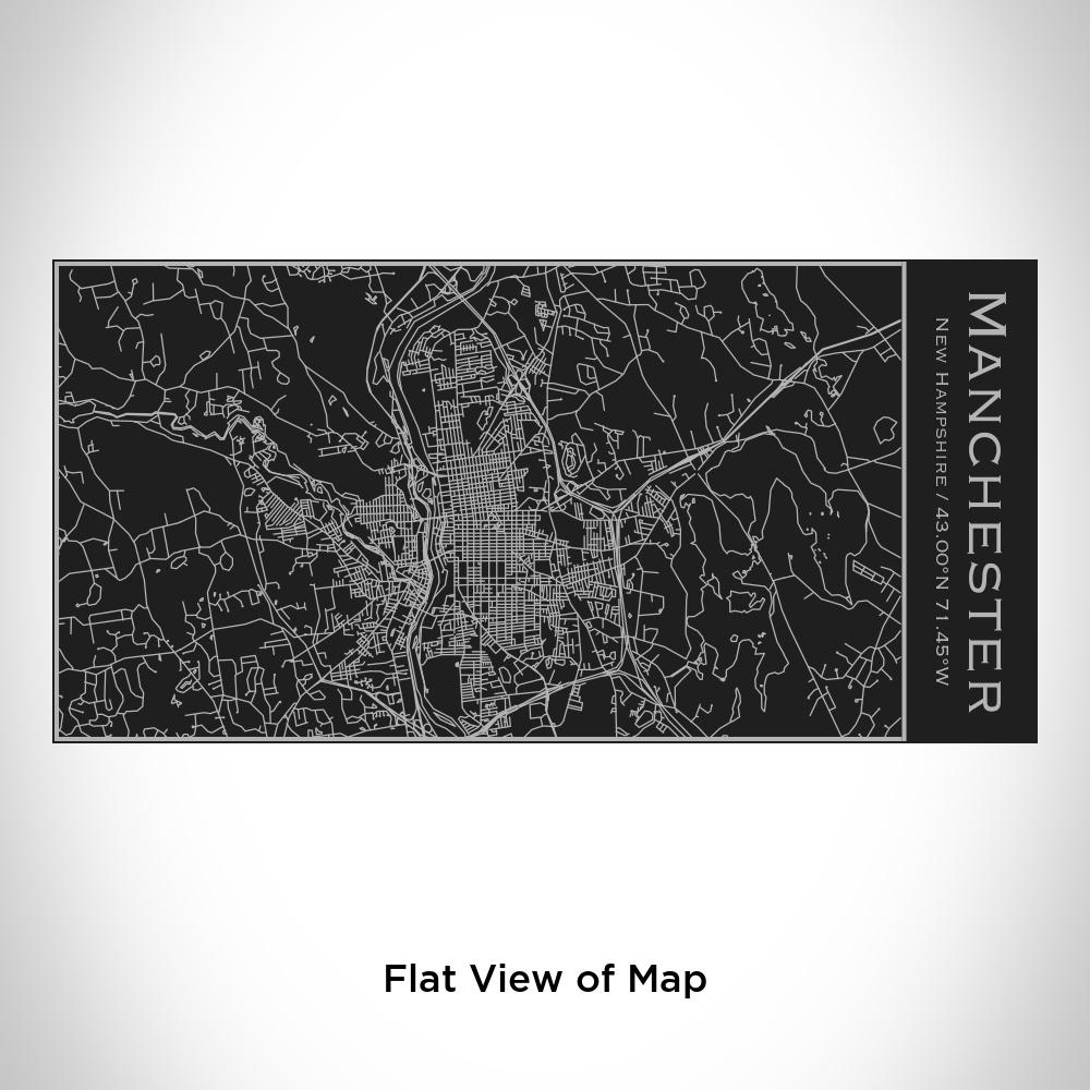 Manchester - New Hampshire Map Insulated Bottle in Matte Black