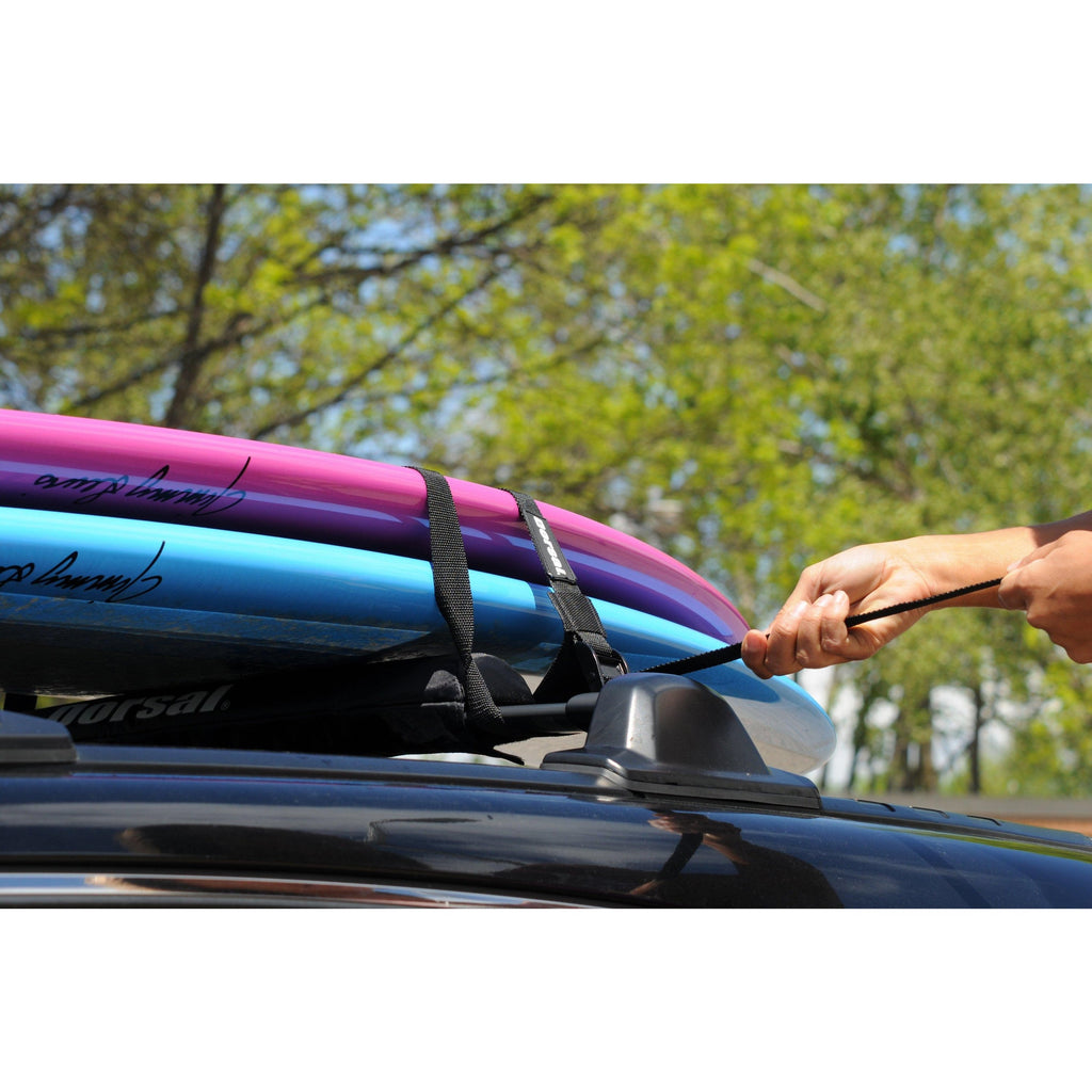 DORSAL Aero Roof Rack Pads 28 Inch Wide Blue 15 ft Straps for Car