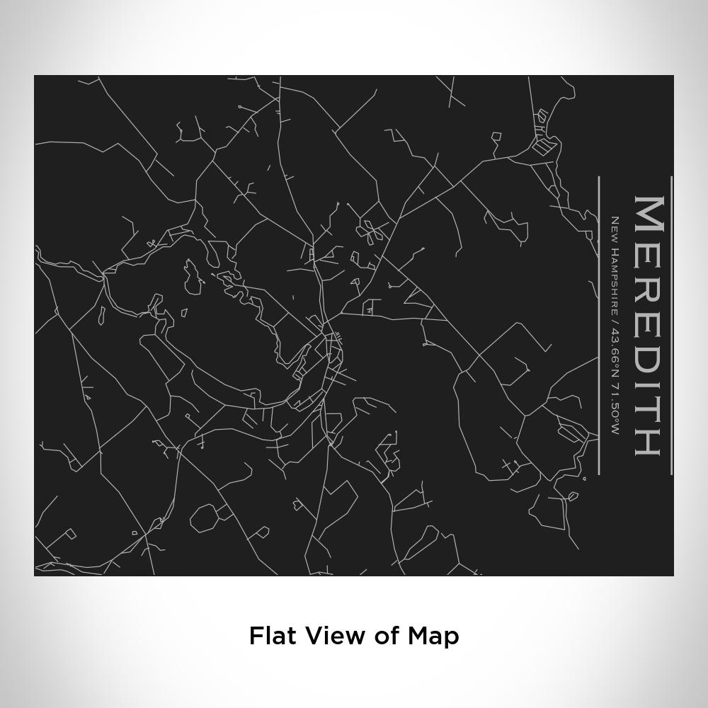 Meredith - New Hampshire Map Bottle with Bamboo Top in Matte Black