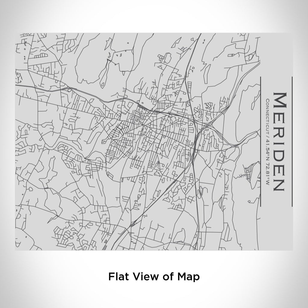 Meriden - Connecticut Engraved Map Bottle with Bamboo Top