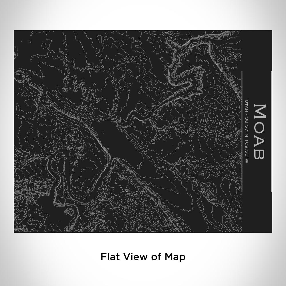 Moab - Utah Map Bottle with Bamboo Top in Matte Black