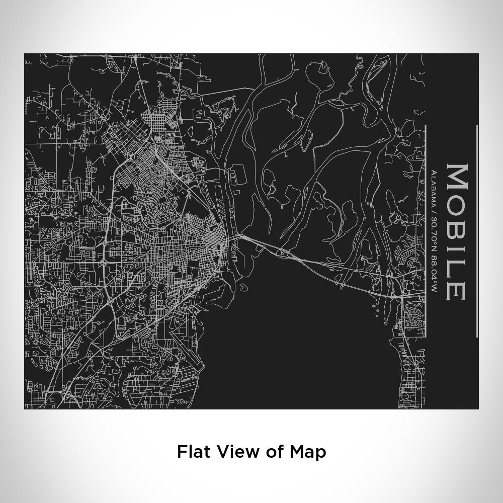 Mobile - Alabama Map Bottle with Bamboo Top in Matte Black