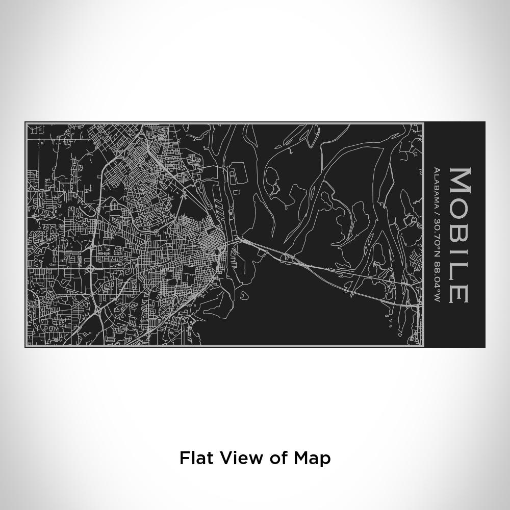 Mobile - Alabama Map Insulated Bottle in Matte Black
