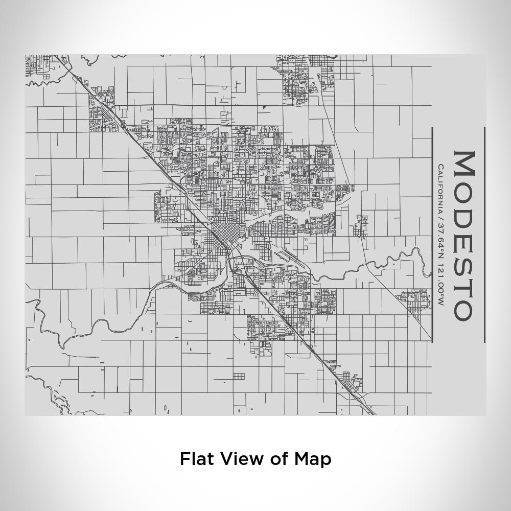 Modesto - California Map Bottle with Bamboo Top