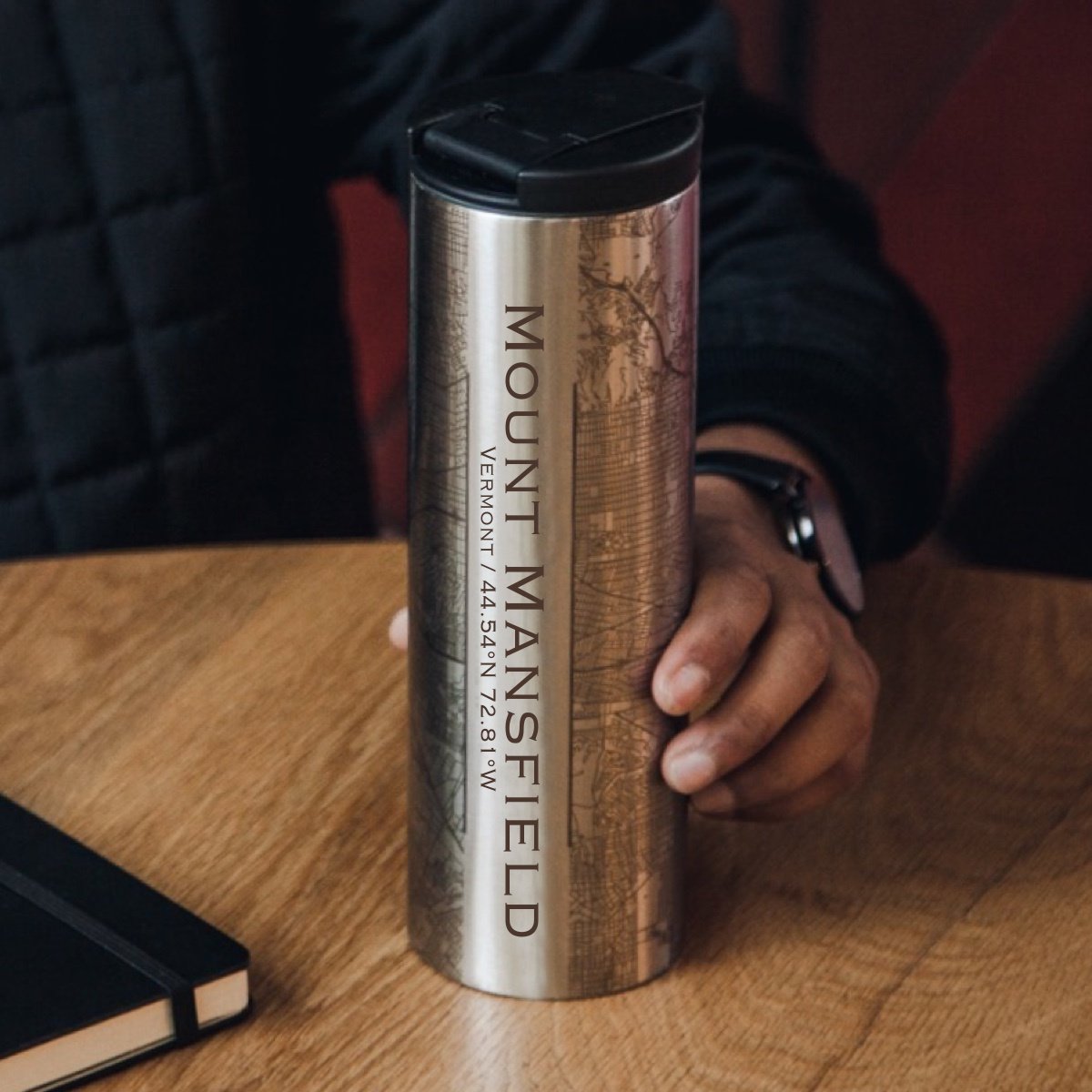 Mount Mansfield - Vermont Engraved Topographic Map Tumbler