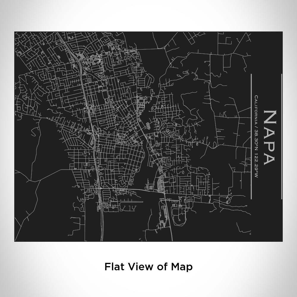 Napa - California Map Bottle with Bamboo Top in Matte Black
