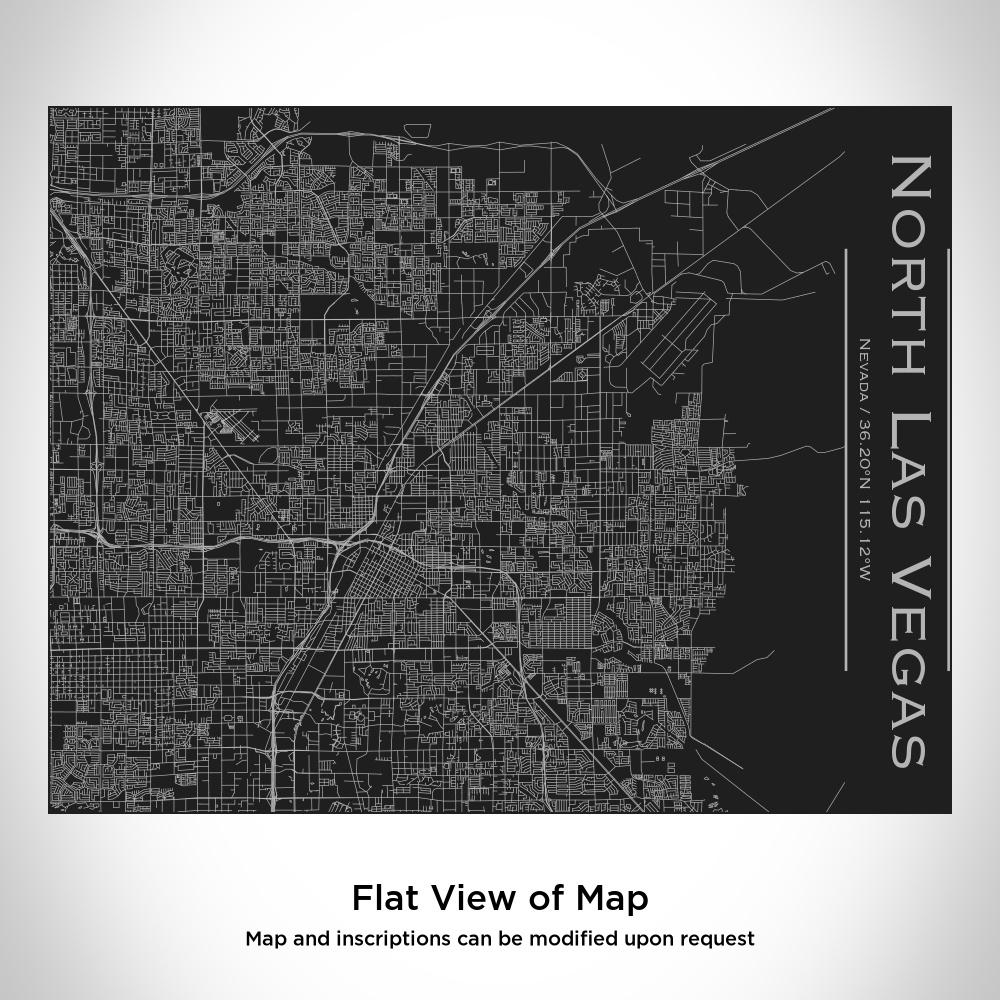 North Las Vegas - Nevada Map Bottle with Bamboo Top in Matte Black