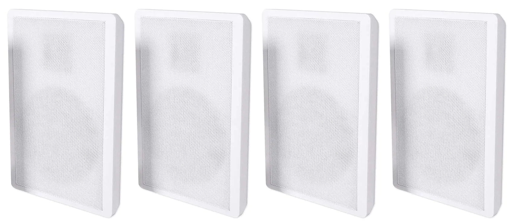Rockville 4 RockSlim White Home Theater 5.25" 240w Easy Wall Mount Slim Speakers