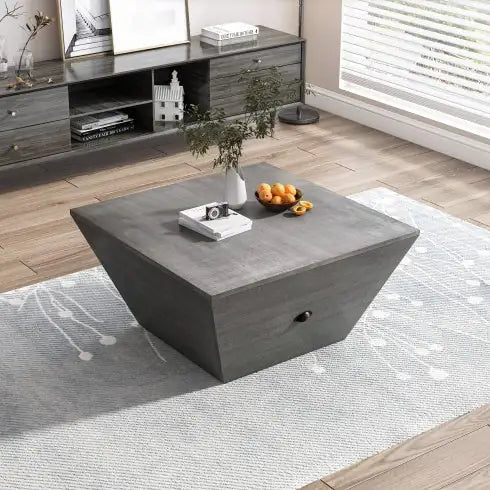 33.46 Exquisite Ladder-Shaped Coffee Table For Office, Dining Room And Living Room,Gray