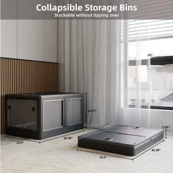 4 Packs Of Clear Stackable Storage Bins