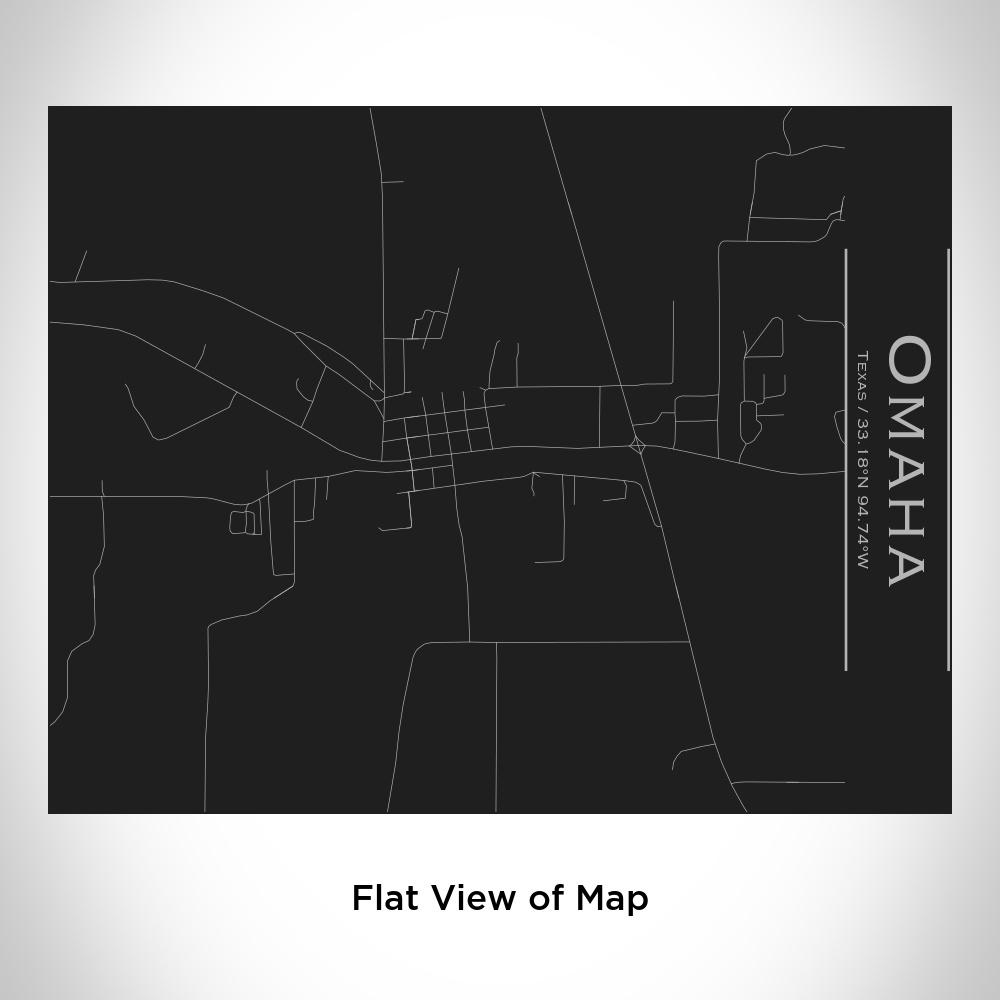 Omaha - Texas Map Bottle with Bamboo Top in Matte Black