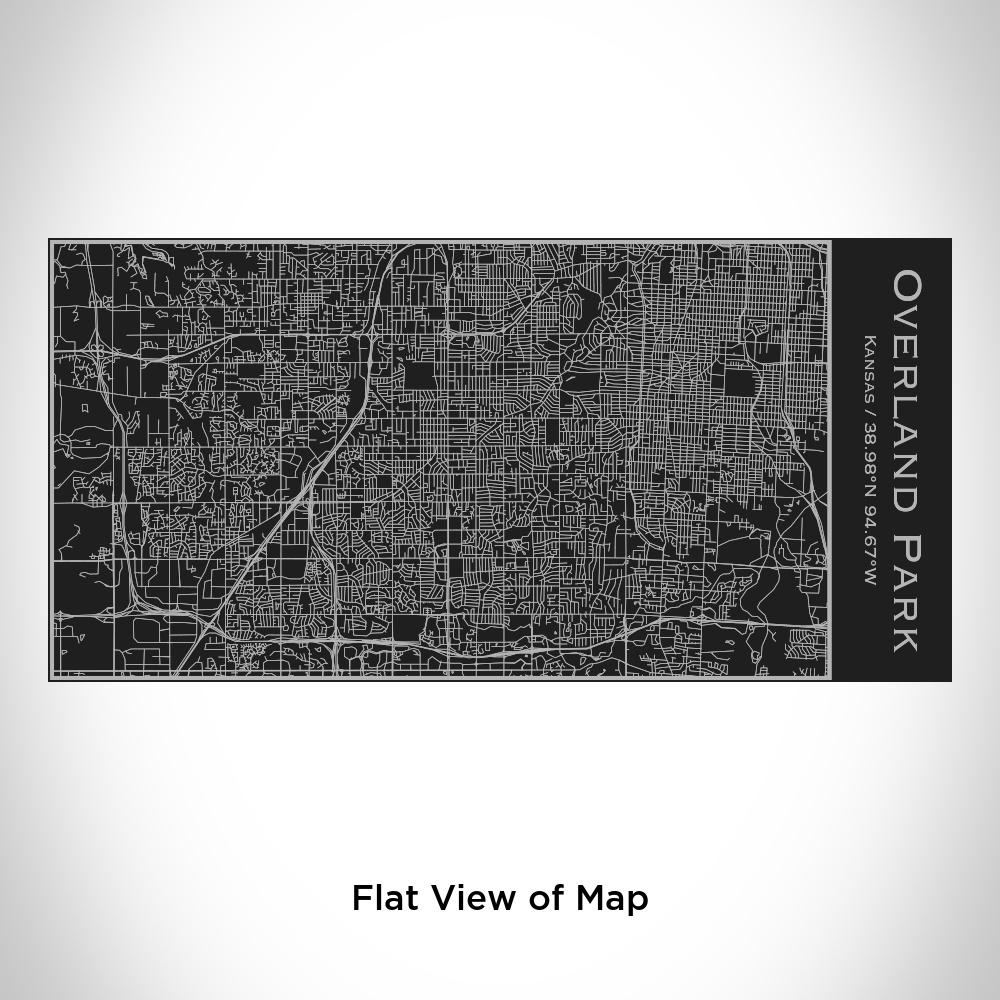 Overland Park - Kansas Map Insulated Bottle in Matte Black