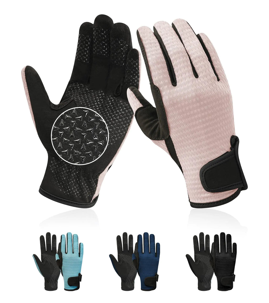 Kids Horse Riding Gloves Equestrian Anti Slip Children Horseback Bike Gardening Fishing Cycling Outdoor Activities Riding Gloves Girls Boys Youth