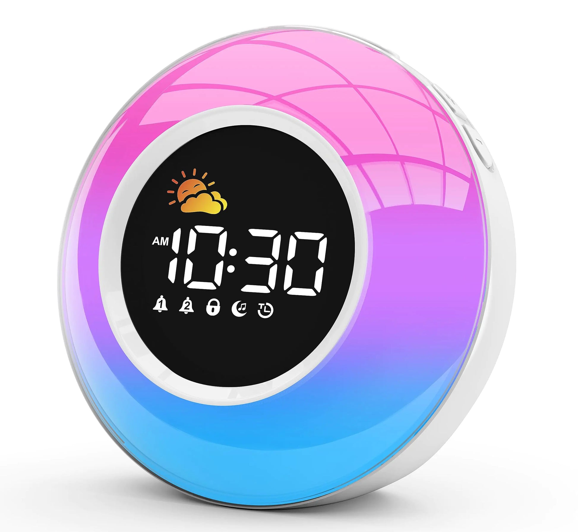 Kids Alarm Clock for Bedrooms Toddler Sleep Training Clock with Night Light Sound Machine Dual Alarm - Dimmable Children Wake Up Clock Birthday Gift Ideas for 3 4 5 6 7 8 9 10 11 12 Girls Boys