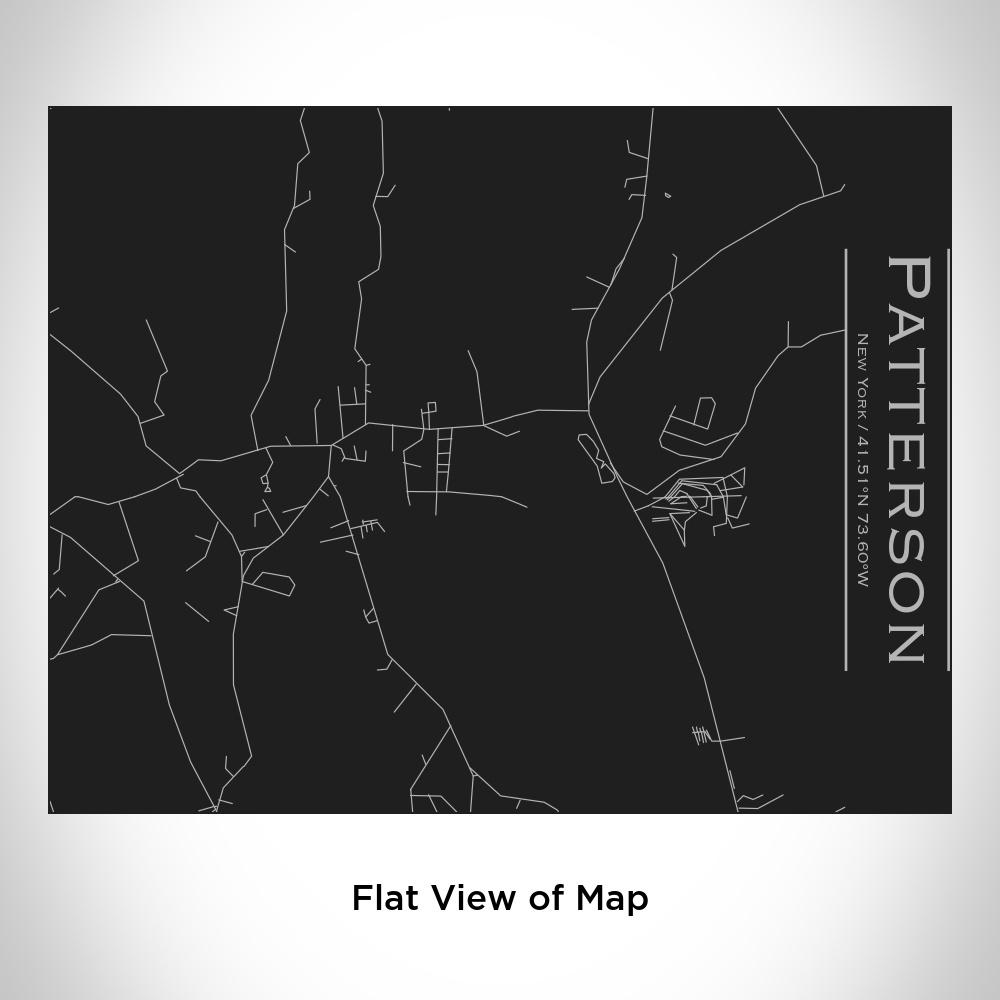 Patterson - New York Map Bottle with Bamboo Top in Matte Black