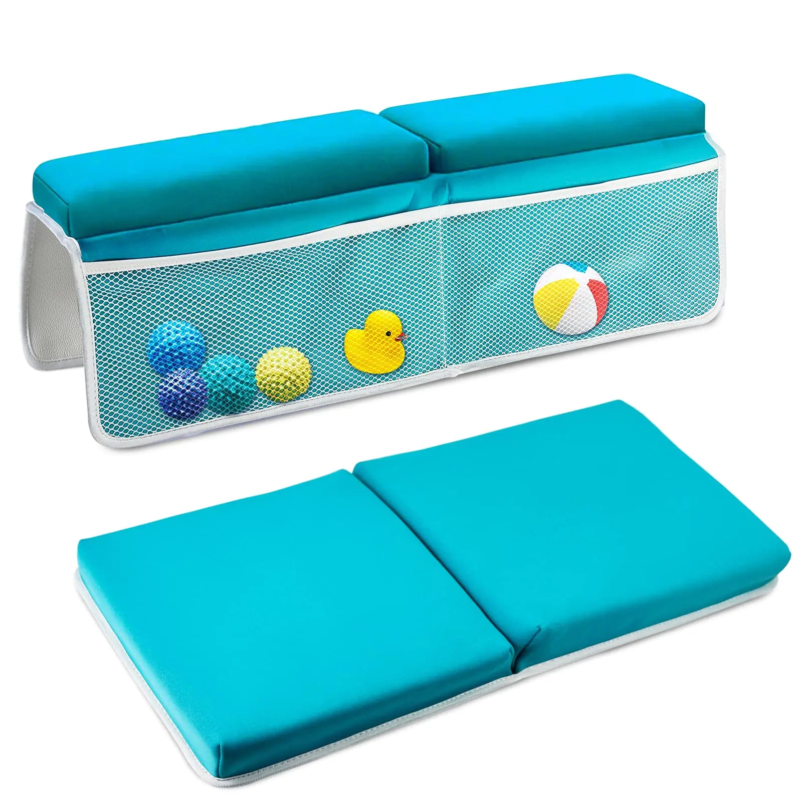 JOY ANAN Baby Bath Kneeler and Elbow Rest Pad Set Bathtub Kneeling Pad Baby Accessories for Bath Relieve Your Knees and Elbows