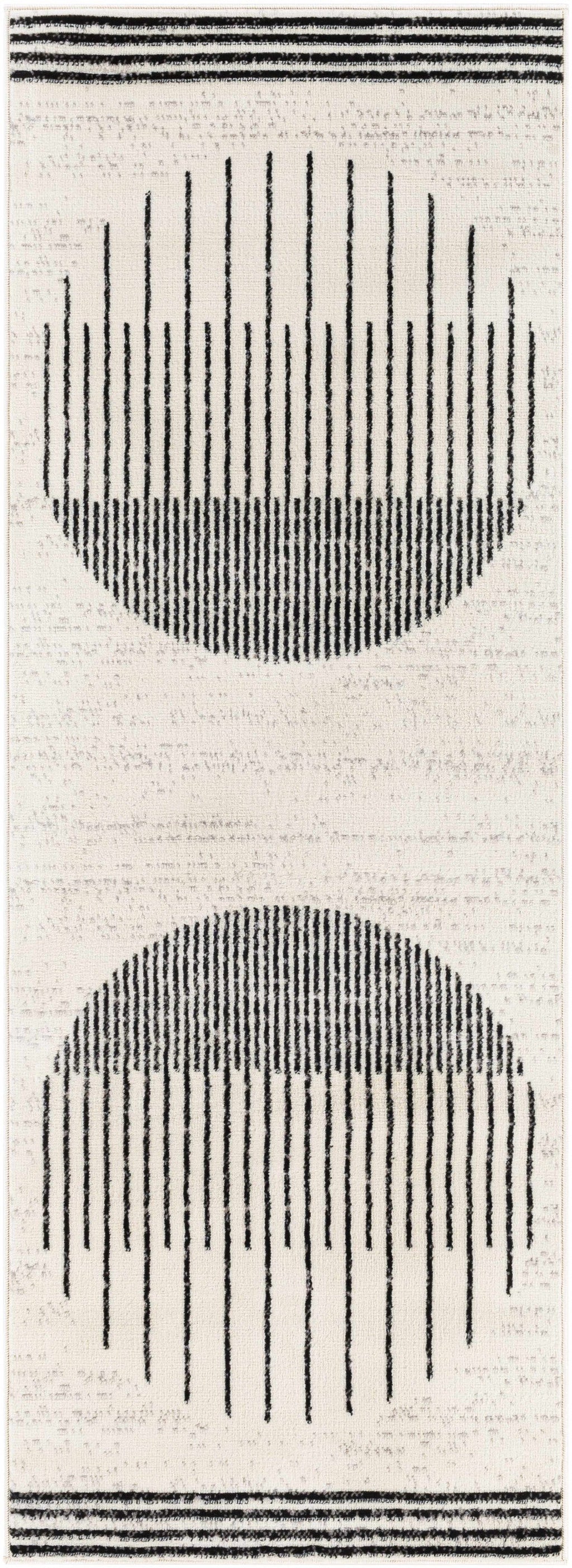 Angus Abstract Black and White Area Rug