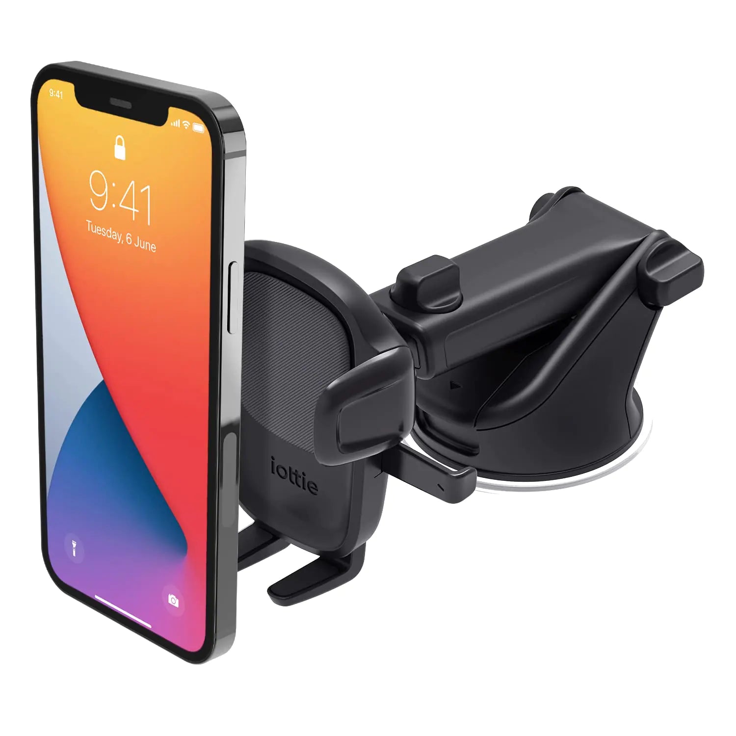 iOttie Easy One Touch 4 Dash & Windshield Universal Car Mount Phone Holder Desk Stand for -iPhone, Samsung, Moto, Huawei, Nokia, LG, Smartphones, Black