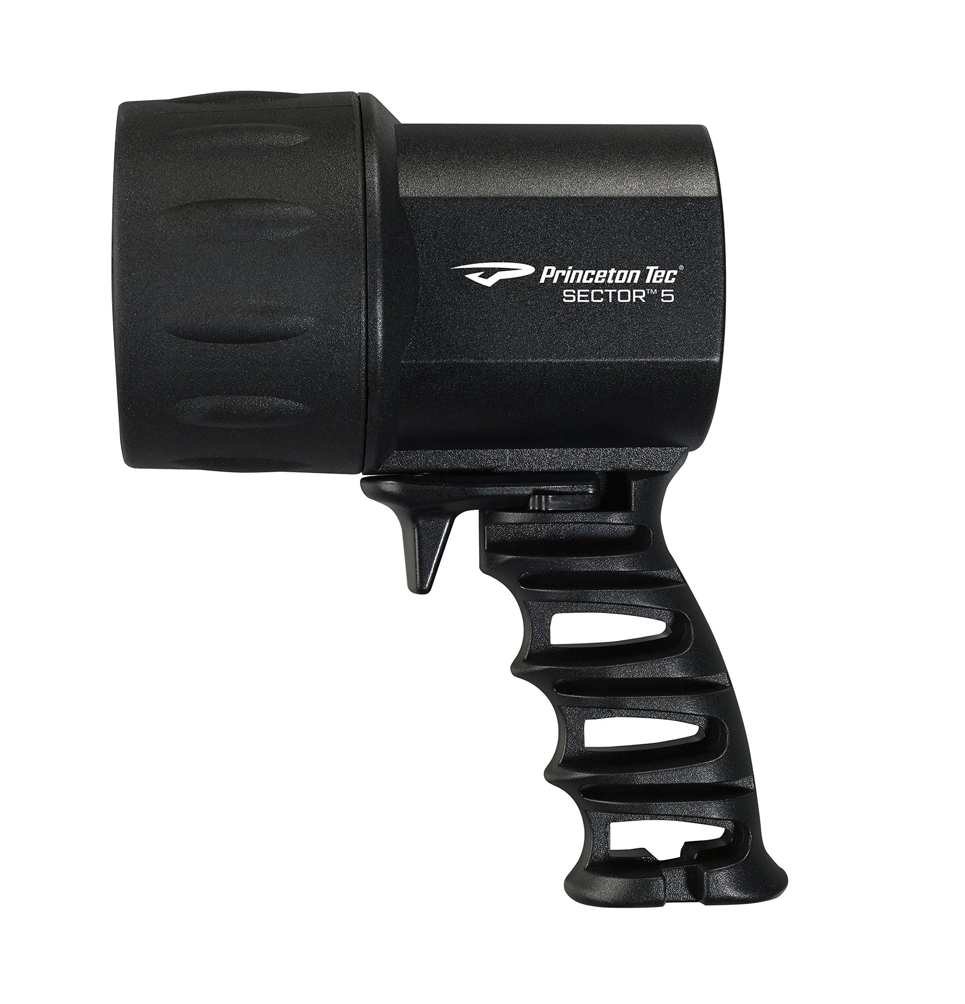 Princeton Tec Sector 5 LED Scuba Dive Spotlight IPX8 Water Resistance Powerful 550 Lumen Beam with Pistol Grip for Outdoor Exploration or Under Water Sports 24 Hour Life Black