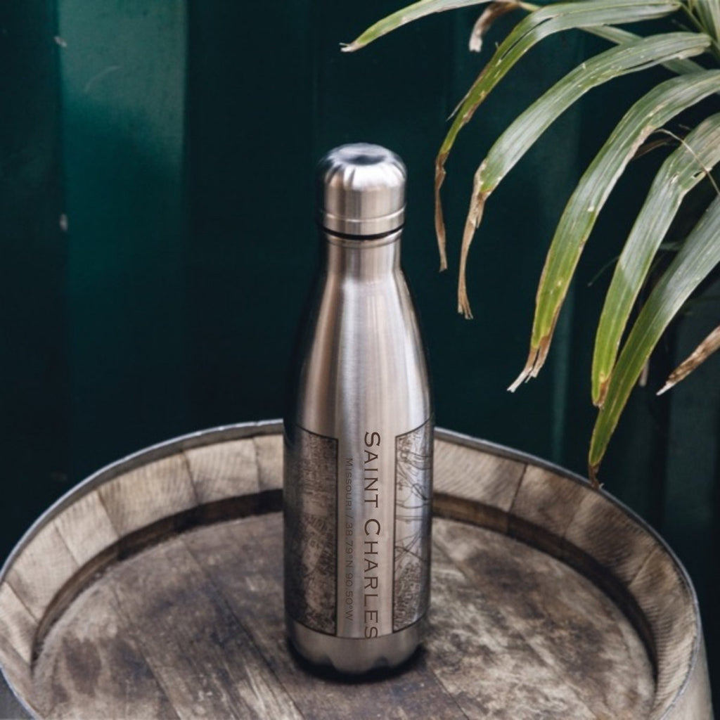 Saint Charles - Missouri Map Insulated Bottle