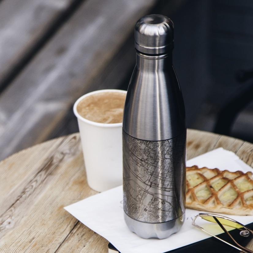 Santa Fe - New Mexico Map Insulated Bottle
