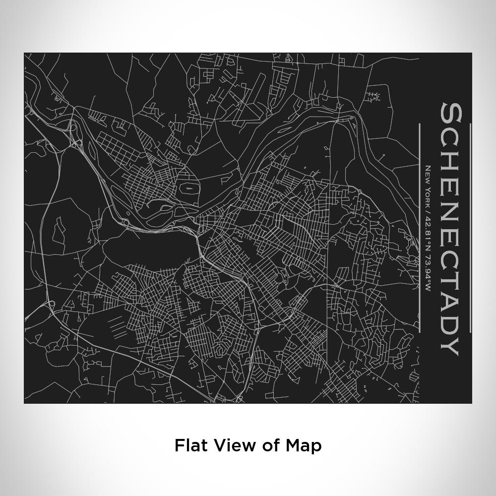 Schenectady - New York Map Bottle with Bamboo Top in Matte Black