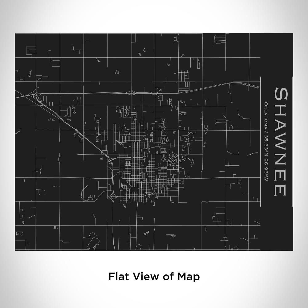 Shawnee - Oklahoma Map Bottle with Bamboo Top in Matte Black