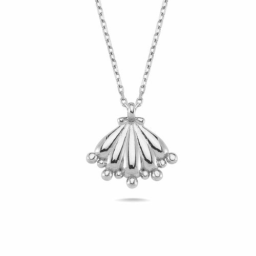 Dainty Silver Necklace with Shell Pendant