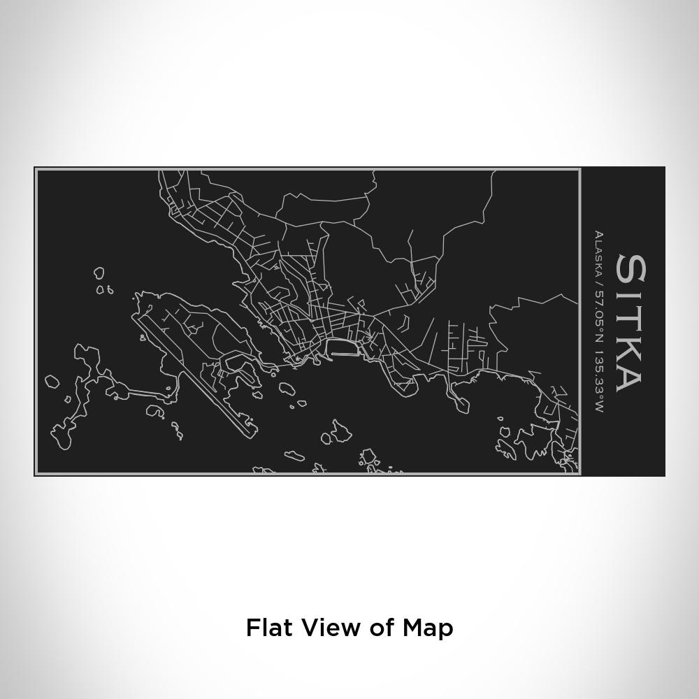 Sitka - Alaska Map Insulated Bottle in Matte Black