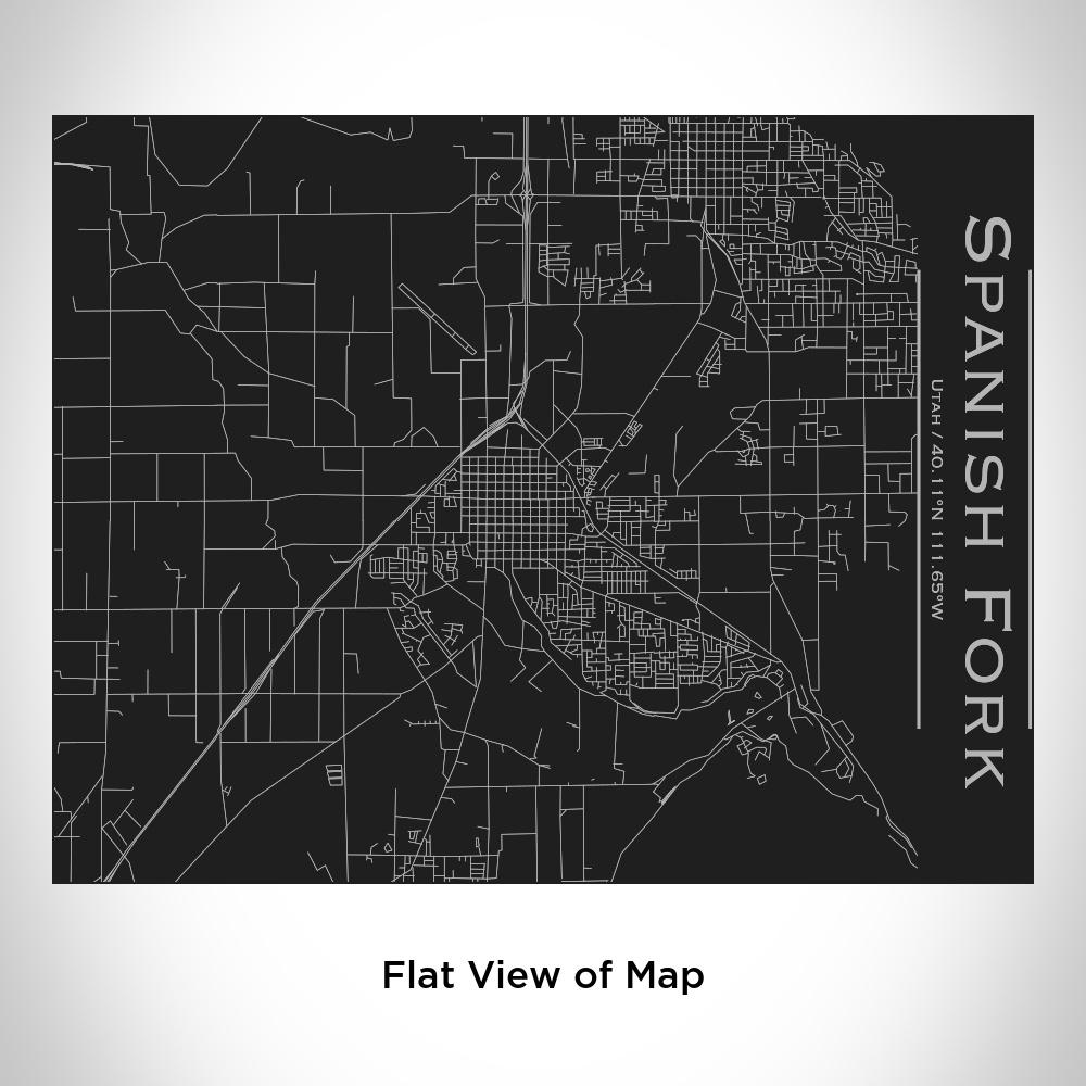 Spanish Fork - Utah Map Bottle with Bamboo Top in Matte Black