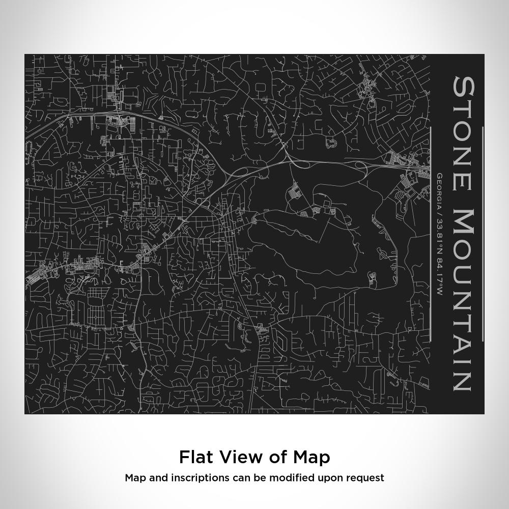 Stone Mountain - Georgia Map Bottle with Bamboo Top in Matte Black